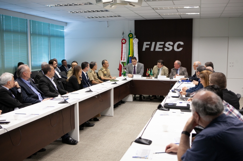 Reunião foi realizada na FIESC, nesta quinta-feira (8), em Florianópolis (foto: Filipe Scotti)